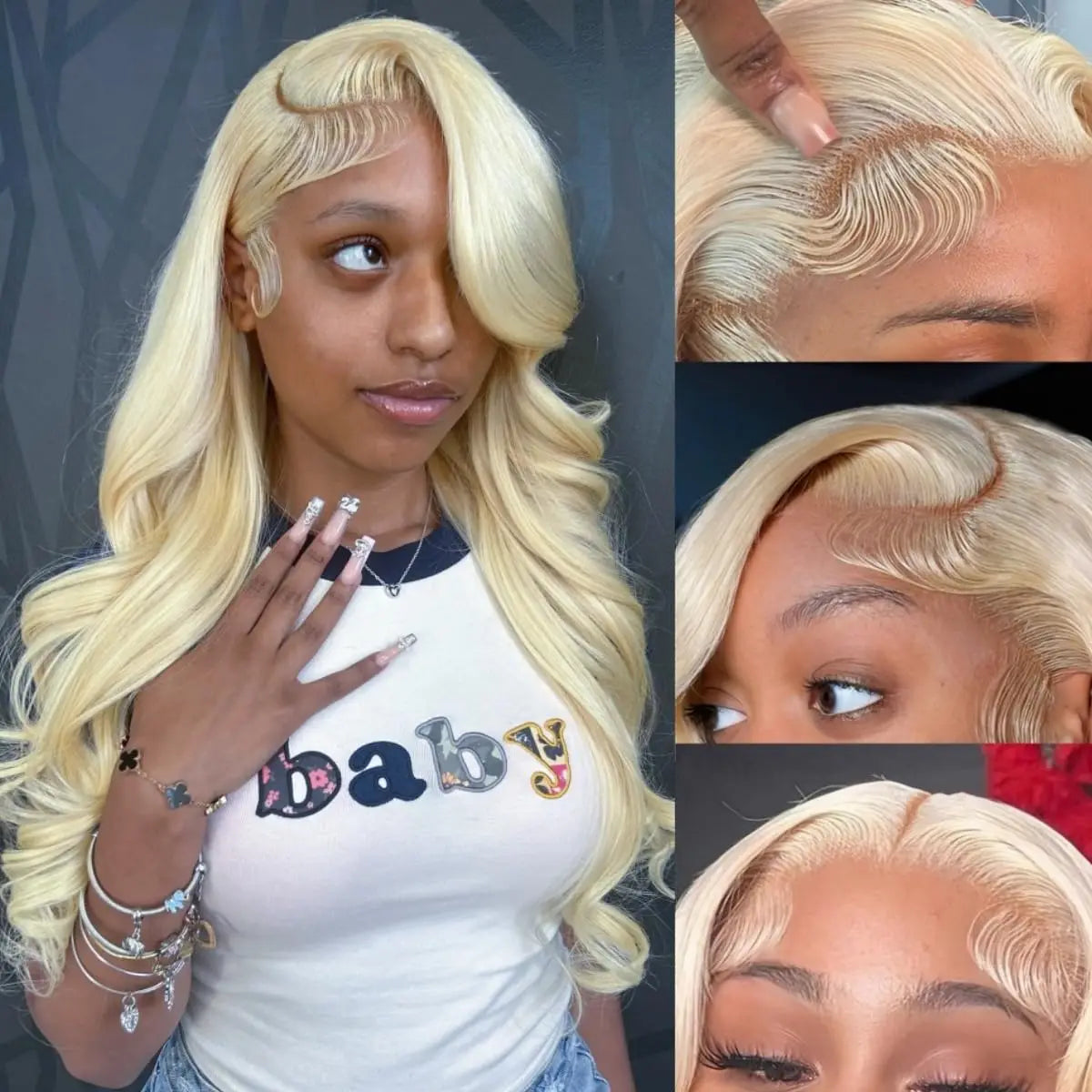 38 40 Inch 613 Honey Blonde Colored Body Wave 13x6 HD Lace Frontal Human Hair Wig 13x4 HD Lace Front Wigs For Women 200% Density