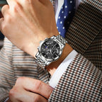 POEDAGAR Original Military Men Watches Waterproof Luminous Date Chronograph Man Watch Stainless Steel Men's Quartz Watches Reloj