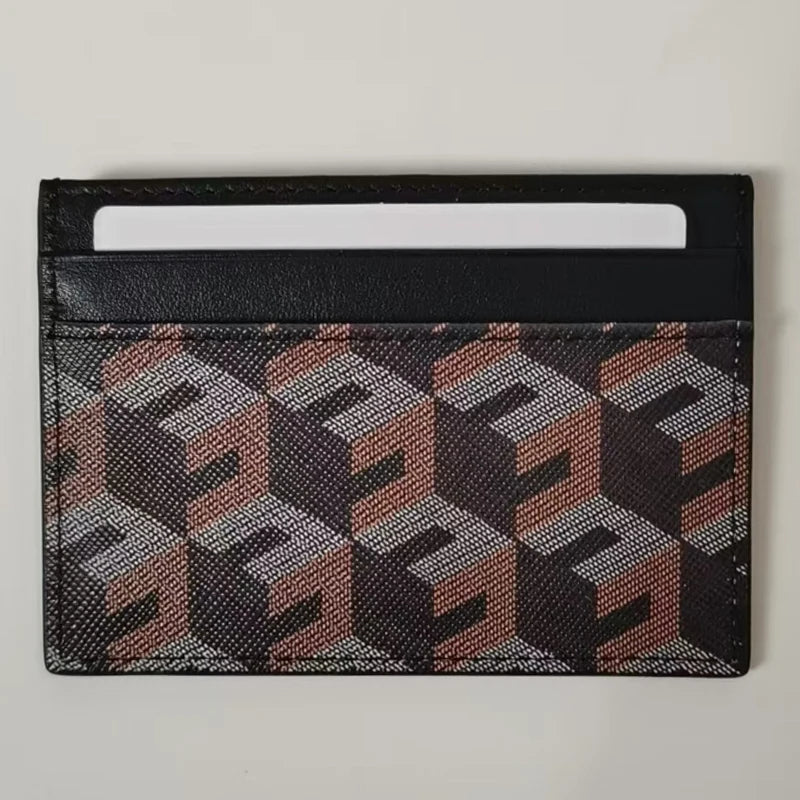 〔CC〕|Classic Fashion 3D Pattern Design Multi-Functional Leather Card Holder Protection Clip Wallet〔88〕