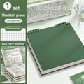 Multifunctional 120 Pages Loose-leaf Notebook Flip Up Color Notepad Grid Inner Pages Detachable Diary Book Students