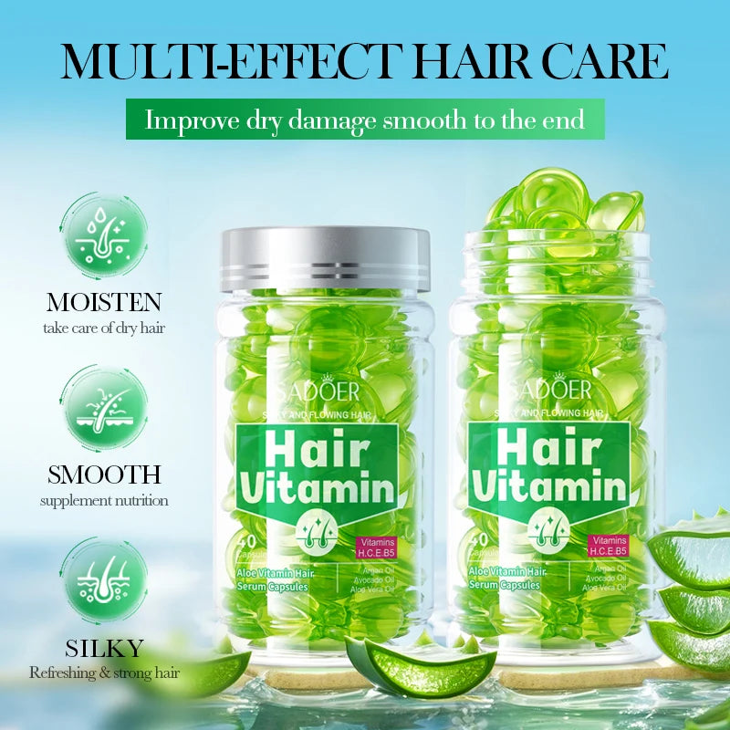 40/80/120pcs vitamin hair care essence capsules,containing almond oil,tea seed oil,no-rinse conditioner,hair care essential oil