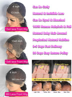 200% Real Density Body Wave ≥98% Human Hair Wigs 13x6 Hd Transparent Lace Front Wig 13x4 360 Lace Frontal Wig For Women 30 Inch