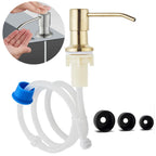 Soap Dispenser for Kitchen Sink Golden Brushed Black Stainless Steel Countertop Dish Sink Detergent Dispenser Pump Bathroom