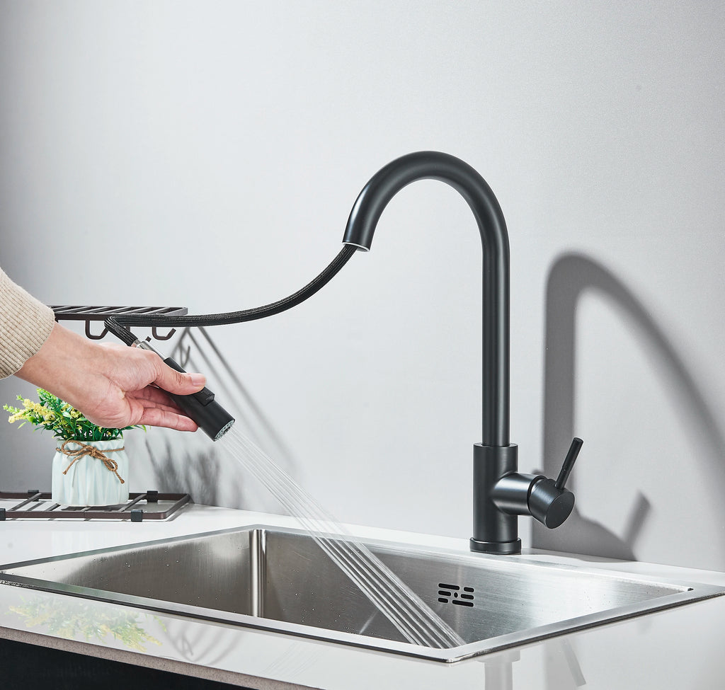 Pull Out Intelligent Touch Kitchen Sink Faucet With Hot And Cold Mixing Sink Faucet That Can Rotate 360 Degrees