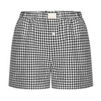 Teen Girls Plaid Shorts Elastic Waistband Pull-On Casual Lounge Summer Outfit Red Blue Color Women's Fashion