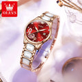 OLEVS Brand Ceramic Room Steel Strip Quartz Women's Watch 3605