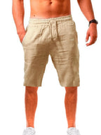 New Men's Shorts Pants Male Summer Breathable Solid Color Trousers Fitness Streetwear Lace up Bottoms