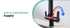 3 Way Pure Water Filter Kitchen Faucets Black Pull Out Filter Kitchen Sink Faucet Hot Cold Mixer Tap Pull Down Kitchen Faucet