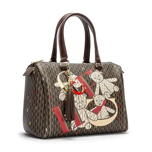 Women's Commuter Crossbody Bag 2025 Spring New Colorful Printed Women's Handbags Monogram Bronze Fashion Luxury Design