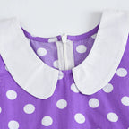 LPATTERN Girls' Vintage Rockabilly Dress Party Retro Polka Dot Floral Pattern A-line Dresses Pleated Skirt Knee-Length for 4-10Y
