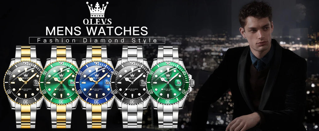 OLEVS Watches 5885 Mens Watch Original High Quality Quartz Watch Waterproof Luminous Calendar  Watches For Men Box Gifts Reloj