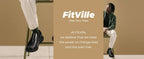 Fitville Men'S Leather Shoes Wide Width 2E Slip-On Casual Shoes Lightweight For Swollen Feet With Arch Support Pain Relief