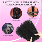 Afro Kinkys Bulk Synthetic Hair for Dreadlock Extensions Loc Repair Braiding Twist Tight Afro Kinky  Synthetic Hair for Loc