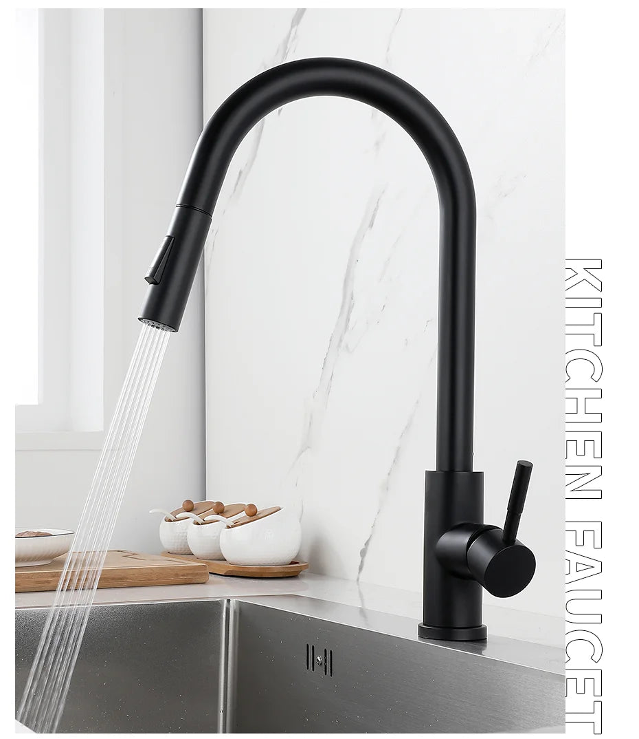 Smart Touch Kitchen Faucets Crane For Sensor Kitchen Water Tap Sink Mixer Rotate Touch Faucet Sensor Water Mixer KH-1015