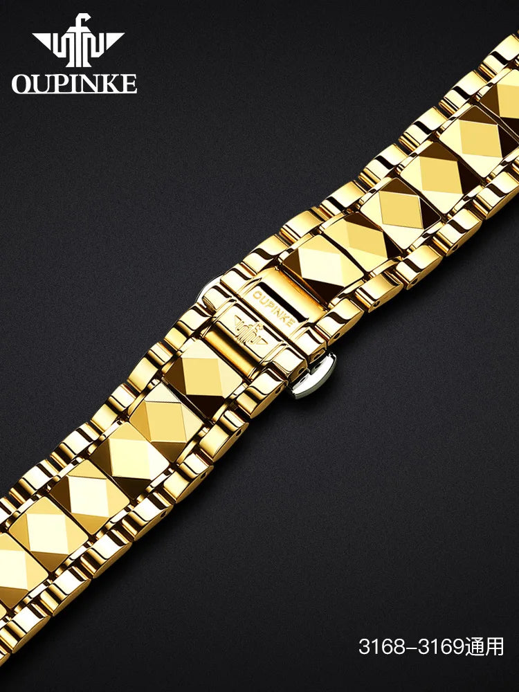 OUPINKE Original Stainless Steel Watchband for Men Watch Universal Watch Strap