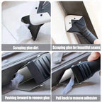 5 in 1 Metal Head Shovel Glue Tool Kit: Silicone Spatula, Caulk Remover, Grout Removal, Sealant Finishing & Corner Scrap