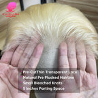 613 Glueless Wigs Human Hair 5x5 Lace Closure Wig Bone Straight Blonde Pre Plucked Glueless Wig Remy Human Hair Wigs Ready To Go