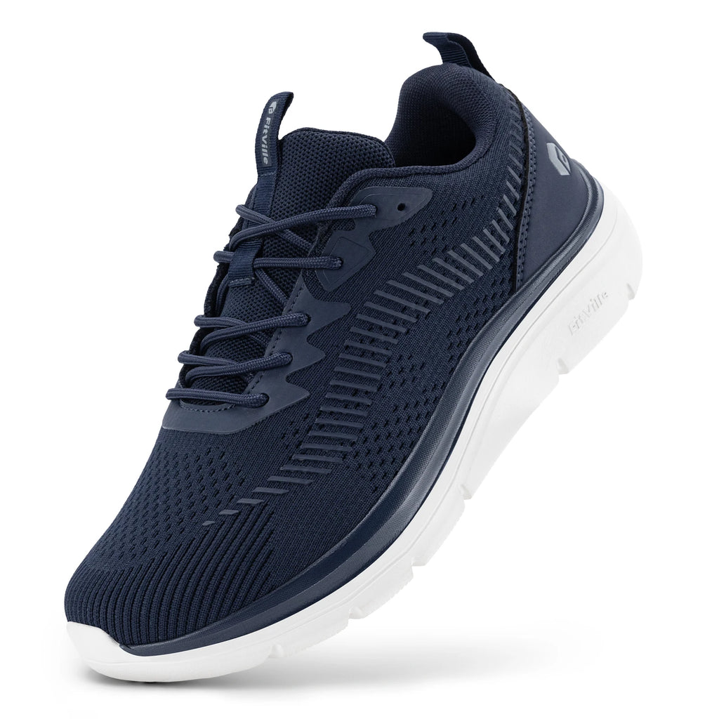 FitVille Men's Walking Shoes Lightweight Wide Men Sneakers Comfortable Casual Sports Running Shoes for Men for Plantar Fasciitis