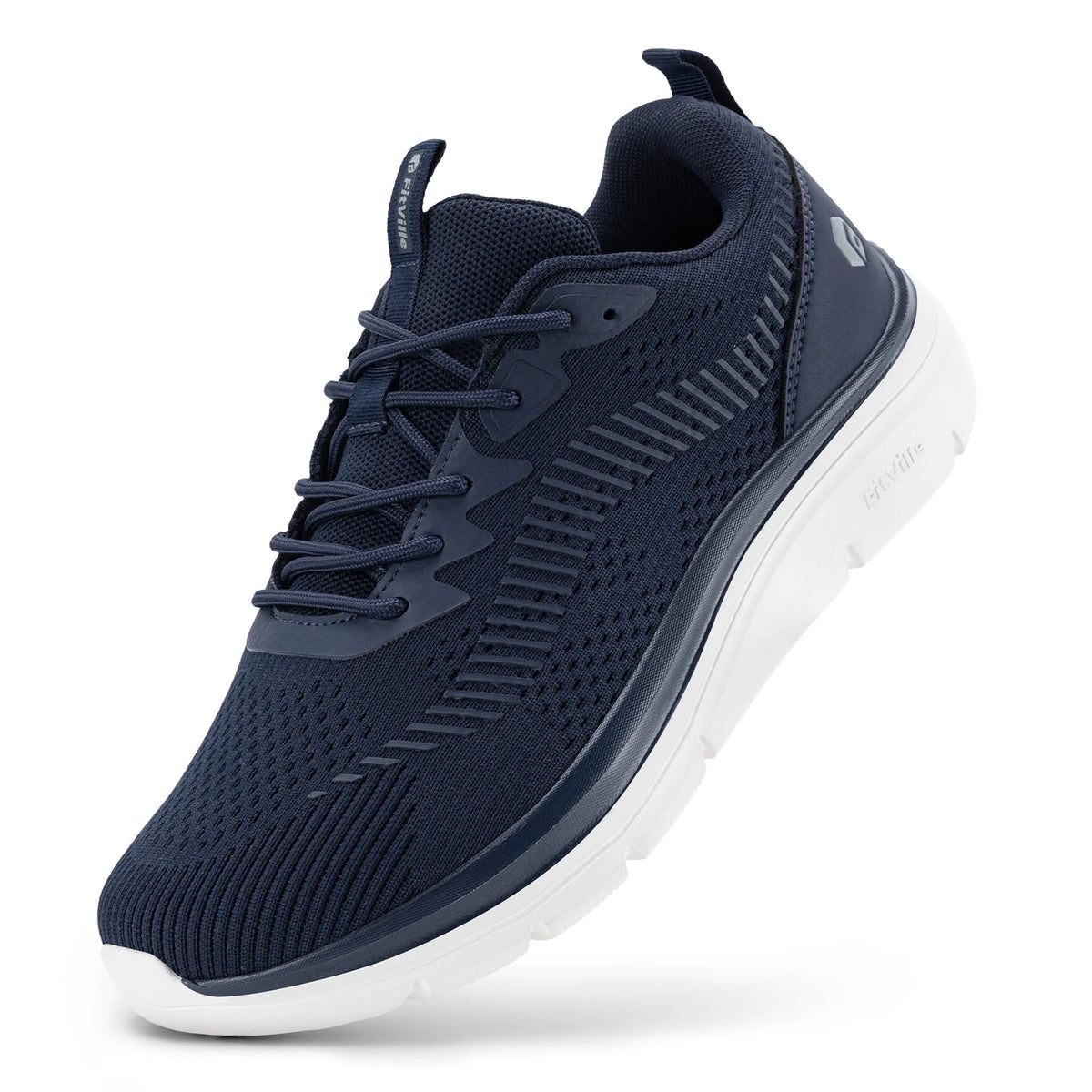 FitVille Men's Walking Shoes Lightweight Wide Men Sneakers Comfortable Casual Sports Running Shoes for Men for Plantar Fasciitis