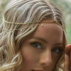 New Fashion Boho Crystal Head Chain Wedding Hair Accessories Elegant Headpiece Bling Bridal Forehead Chain Indian Hair Jewelry