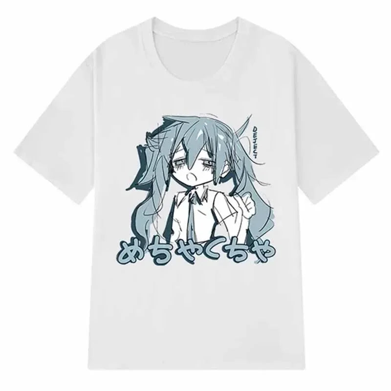 Japanese Y2K Anime Women T-shirt Loose Streetwear Casual Tees Short-sleeved Hip-hop Harajuku Tops Women Clothing gothic tops