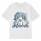 Japanese Y2K Anime Women T-shirt Loose Streetwear Casual Tees Short-sleeved Hip-hop Harajuku Tops Women Clothing gothic tops