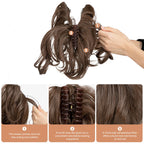 Synthetic Diy Claw Clip In Ponytail Hair Extensions Hairpiece Hair Bun Fake Black Blonde Natural Hair False Pigtail for Women