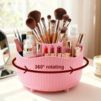 360° Rotating Makeup Organizer Multi-Functional Holder for Brushes, Lipsticks, Skin Care Products, and Stationery - Durable