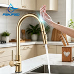 Pull Out Intelligent Touch Kitchen Sink Faucet With Hot And Cold Mixing Sink Faucet That Can Rotate 360 Degrees