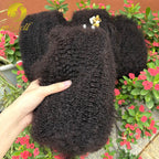 10-16Inch Natural 4C Afro Kinky Curly Bulk Human Hair Extensions No Weft Brazilian Remy Bulk for Locs Braiding Hair