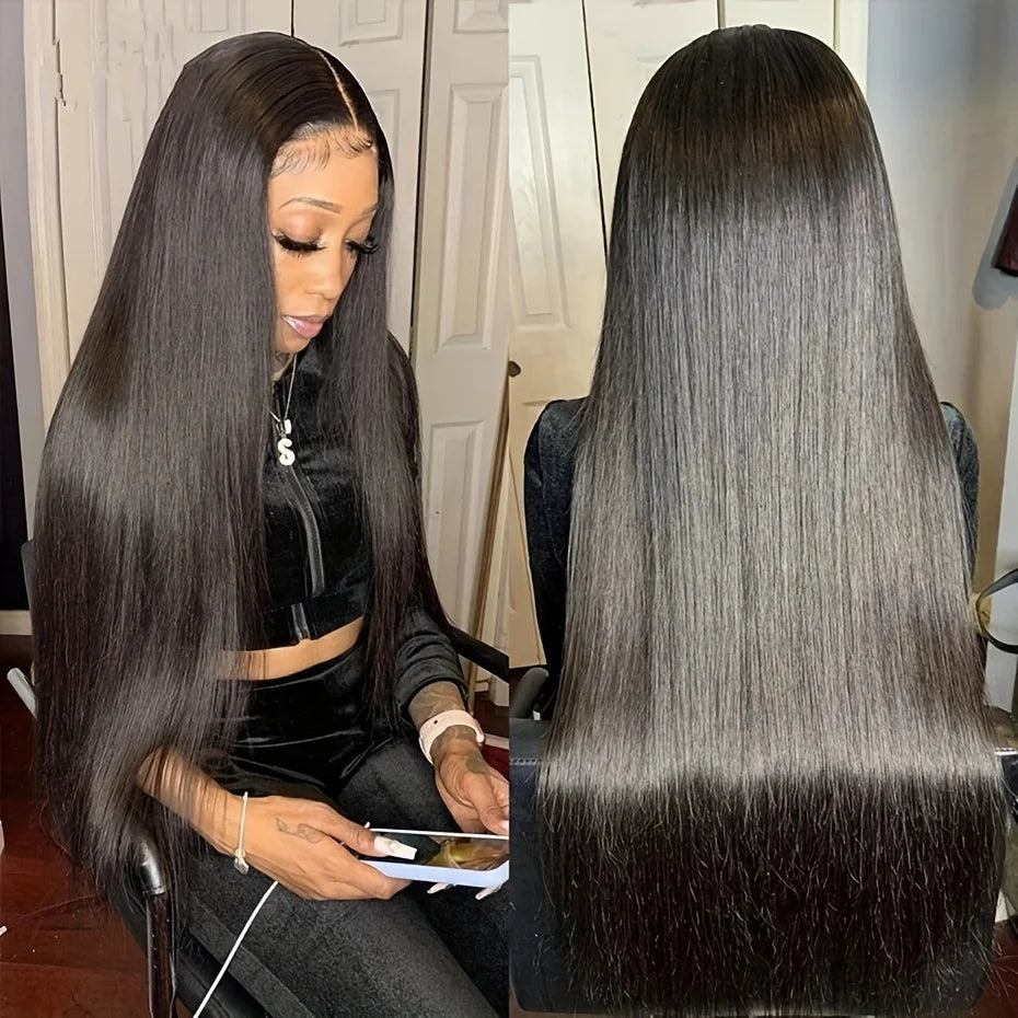 200 Density Straight Lace Front Wig Human Hair 13x4 HD Lace Front Wig for Women - Pre Plucked, Pre Cut, Bye Knots