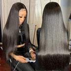 200 Density Straight Lace Front Wig Human Hair 13x4 HD Lace Front Wig for Women - Pre Plucked, Pre Cut, Bye Knots