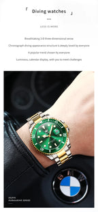 OLEVS 5885 Business Men Watch Diving Quartz Watch Luxury Stainless Steel Waterproof Luminous Automatic Date Men Original Watch