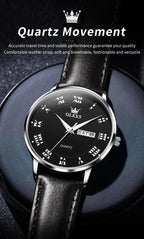 OLEVS 2920 Men Watch Fashion Business Roman Scale Waterproof Clock Luxury Brand Quartz Watch Leisure Calendar Week Men Watch