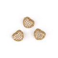3pcs Micro Pave Zirconia Beads Heart Skull Shape Metal Cubic Zircon Beads for DIY Bracelet Necklace Design Jewelry Crafts Making
