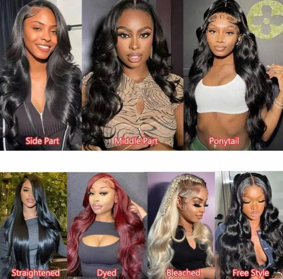 40 42 Inches Silky Smooth Natural Black Body Wave Virgin Lace Wig 16 To 42 Inches 13x6 Wide HD Lace Front 13x4 Daily Lace 250 Density Pre Plucked Undetectable Hairline