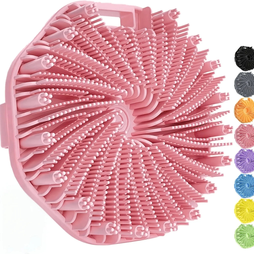 1pc Soft Silicone Exfoliating Brush Cleanser Manual Body Cleansing Scrubber Shower Gentle Massage Bath Brush Bathroom Accessorie