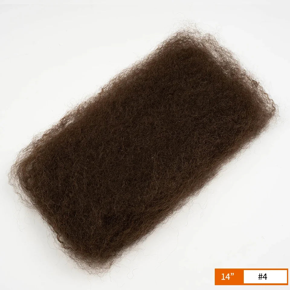 QVR Afro Kinky Bulk Hair No Attachment 50g Afro Curly Bulk 100% Human Hair Unprocessed Virgin Remy Braiding Hair for Dreadlocks