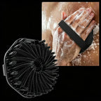 1PCS Bath Soft Silicone Back Brush Bath Shower Sponge Scrubbing Brush with Handle Exfoliating Scrub Skin Massager  Brushes
