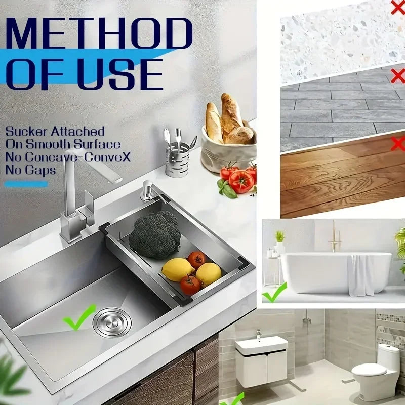2 Pack Hair Catcher Brush+Strainer Anti-Clog Drain Stopper Shower Plug Anti-Odor Sink Parts Reusable Easy Install