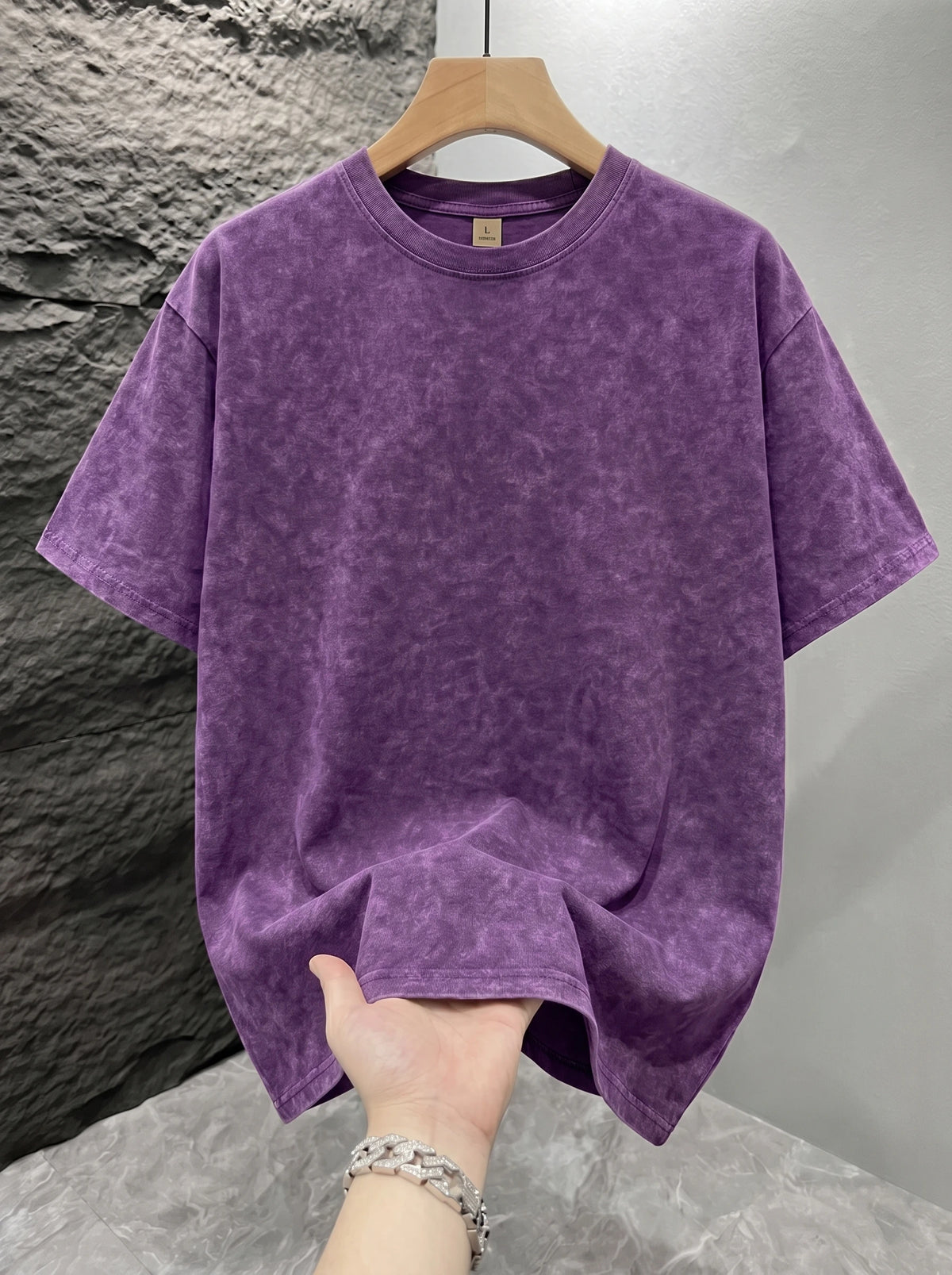 Men Vintage Acid Washed T-shirt Solid Color Mineral Wash Blank Graphic Tee Oversized Loose Short Sleeve Unisex Hip Hop Streetwear Tops