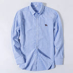 100% Cotton Oxford Men's Shirts Long Sleeves Plaid Soft Regular Fit Formal Dress Office Shirt Social Blouse Male Clothes 5XL 6XL