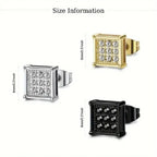 2pcs Stainless Steel Stud Earrings for Men Women Square CZ Mens Earrings Studs Jewelry for Sensitive Ears Fashion Hip Hop Y2K