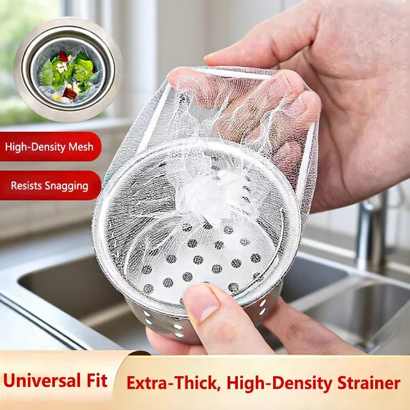 30-100Pcs Disposable Kitchen Sink Filter Sewer Drain Anti-blocking Garbage Bag Pool Leak Mesh Bag Strainer Sink Garbage Net