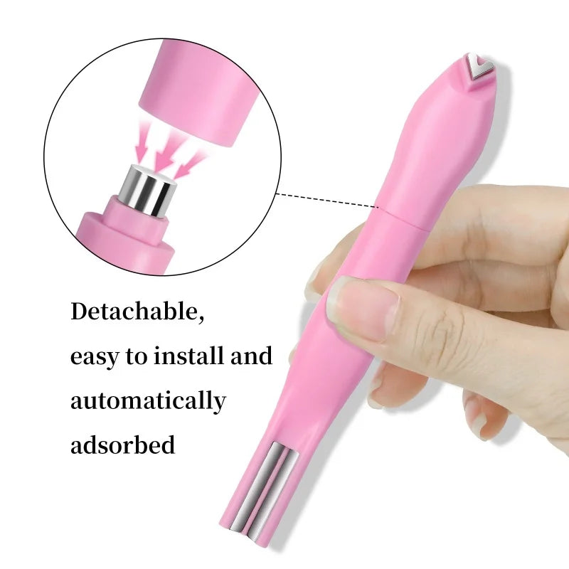 3 in 1 Cat Eye Nail Magnetic Stick Love Heart Snake Pattern French Cat Eye Nail Magnet UV Gel Polish Effect Manicure Design Tool