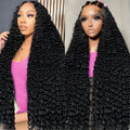 250 Density Deep Wave Loose Wig 40 Inch Hd Transparent Brazilian Curly 13x4 13x6 Pre Plucked Lace Front Wig Human Hair For Women
