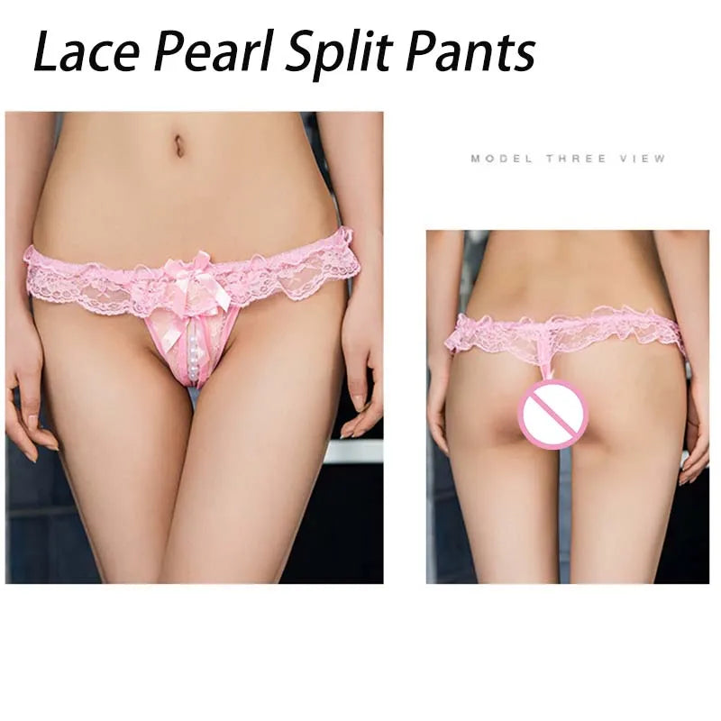 Sex Pearl G-string Thong Panties Sexy Lingerie For Women Porn Lace Costumes Babydolls Chemises Erotic Underwear Couple Tool Shop