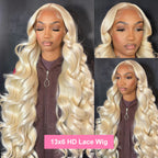 30 40 Inches Body Wave 613 Honey Blonde Lace Wig HD Transparent 13x4 Lace Front Human Hair Wigs Colored 13x6 Lace Frontal Wigs