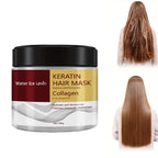 Keratin Hair Mask with Collagen, Hydrates & Moisturizes for Dry Damaged Hair, Enhances Softness, Shine & Elasticity