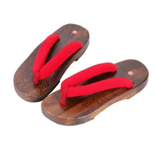 WHOHOLL Geta Anime Anime Cosplay Costumes Japanese Geta Sandals Summer Sandals Men Flat Wooden Shoes Clogs Slippers Flip-flops